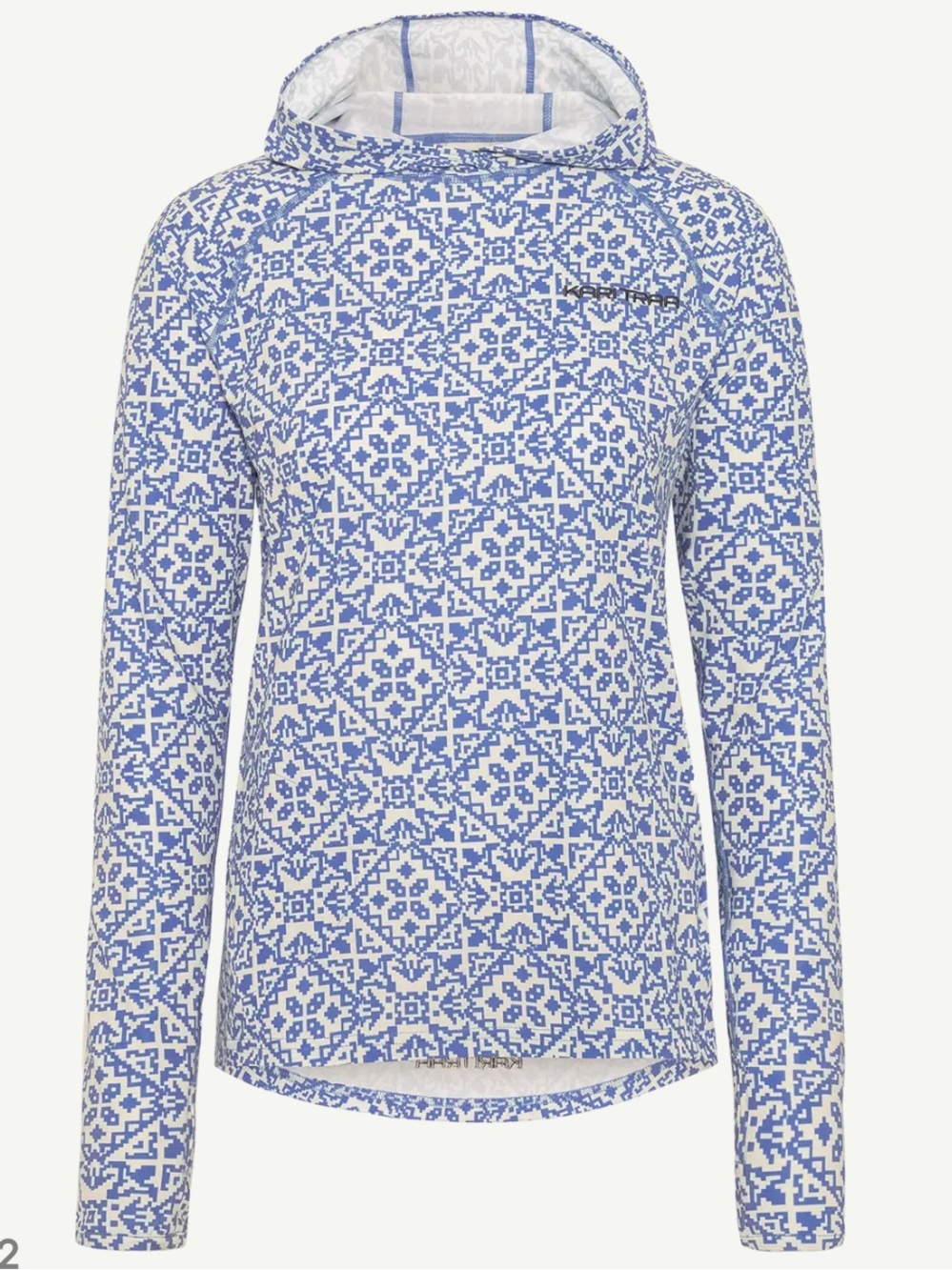 Kari Traa Blue Pattern Hoodie
